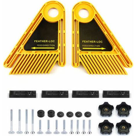 2x Featherboards Spring Loc Board pour scies à table et tables de toupie Outils de clture Joints à onglet Jauge Fente Fenêtres et portes DIY (1/5)