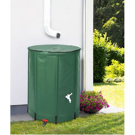 Citerne d'eau de pluie pliable 250 L sans tuyau (1/2)