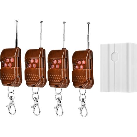 Contrôleur sans fil à code d'apprentissage 4 voies DC12V (1 module, 4 télécommandes)