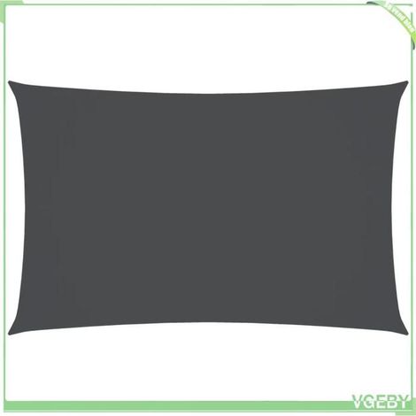 Voile de parasol - FAFEICY - 135105 - 3,5x5 m - Tissu Oxford enduit PU - Anthracite, anti-UV et imperméable (1/5)