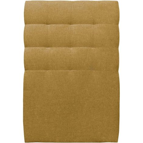 Tete de lit Capitonnée Tissu Jaune L 90 cm - Ep 10 cm rembourré (1/2)