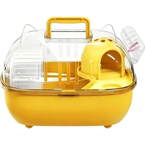 Cage De Pour Hamster Couvercle Portable Transparent Mignon Transporteur Hamster Pour Gerbille Lapin Furet Souris Écureuil Visite Vétérinaire (1/5)