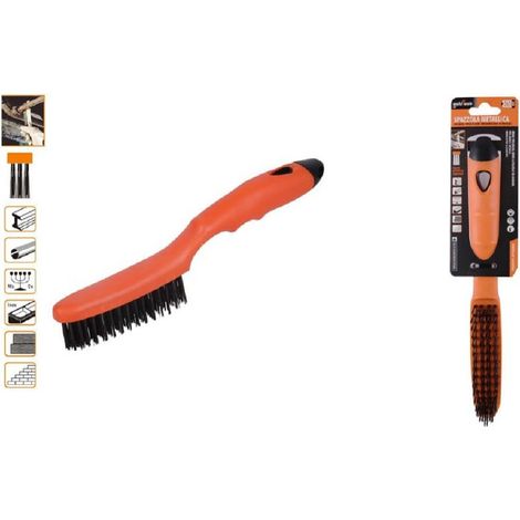 TRADE SHOP - Spazzola Metallica In Ferro Abrasiva Elimina Ruggine Forno Metalli Pulizia 92843 -