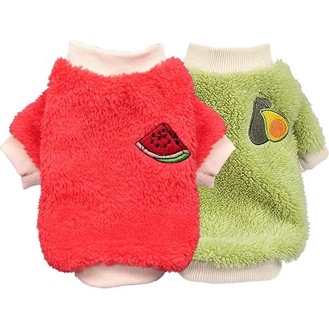2 pièces de vêtements chauds pour chien à deux pattes pour l'automne et l'hiver