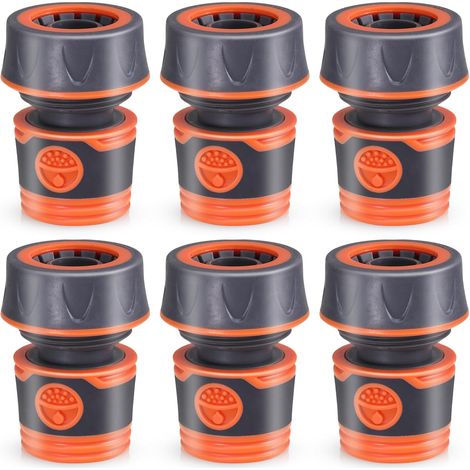 6 Pièces Raccord Tuyau D'arrosage, Embout Tuyau Arrosage 3/4" Raccord D'arrosage Rapide Connecteur Rapide et Étanche, pour Outils de Jardin, Agriculture, Pelouse, Système D'irrigation de Jardin (1/5)