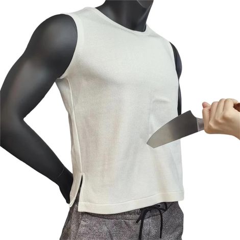 Gilet Pare-Coups Discret, léger et Souple, Niveau 5, équipement de Protection de Survie for l'autodéfense(L)