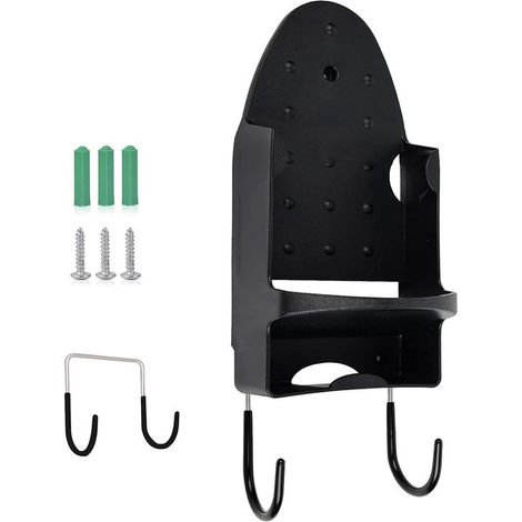 Wandhalterung für Bügelbrett und elektrisches Bügeleisen Haushalts und Badezimmerregal max. 12,7 cm Breite Schwarzes Bügelbrett (1/5)