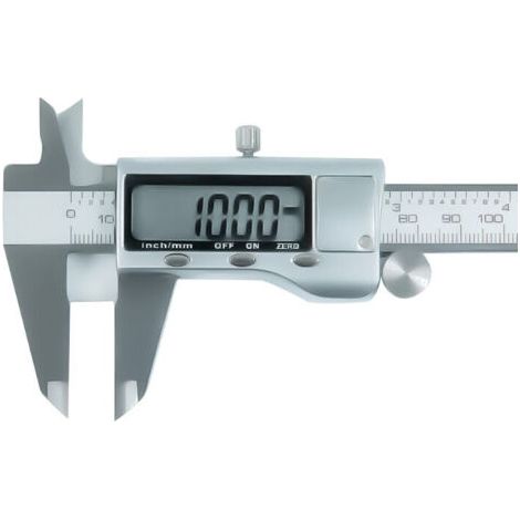 Herrtormiinttors de medición de cbandibrtordorr Digitband egivtherectrónorrcor de Acier Inoxydable de 150mm Avec Screin LCD Extrtor grtornortf withversiorn dans pulgtorthes/métricor (1/5)