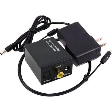 Ulisem  Convertisseur audio numérique-analogique avec câble USB et optique Prise en charge des signaux S Pdif stéréo Khz Installation simple sans bruit électromagnétique Compatible avec les téléviseur (1/5)