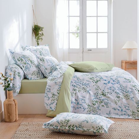 Parure de couette feuilles de tilleul Vert 240x220 cm
