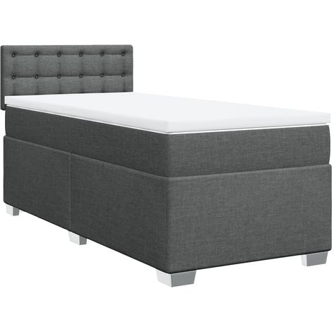 Maison Exclusive - Boxspringbett mit Matratze Dunkelgrau 80x200 c (1/5)