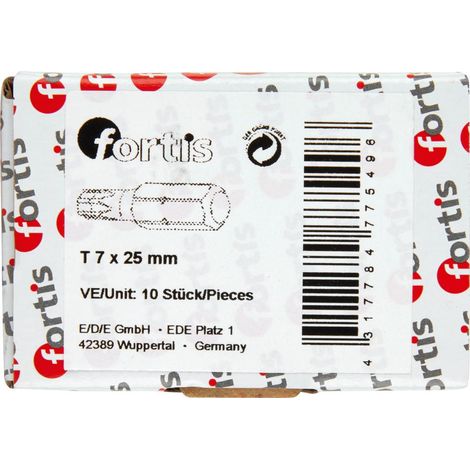Bit zähhart 1/4" DIN3126 C6,3 T7x25mm 10er Pack FORTIS (1/5)