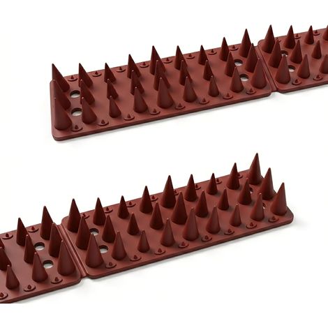 Lot de 12 Pics Anti Oiseaux Marron Foncé, Répulsif Chats Ratons Laveurs Écureuils Pigeons, pour Clôture Jardin Intérieur, 3.5 Mètres (1/5)