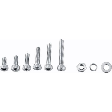 600 pièces Vis à tête cylindrique à six pans creux M2 Vis hexagonales en acier inoxydable avec écrous hexagonaux Assortiment de kit (A : tête cylindrique) (1/4)