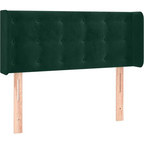 Maison Exclusive - Testiera ad Orecchio Verde Scuro 103x16x78/88 cm in Velluto
