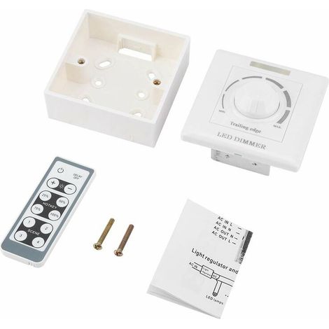 Gradateur Réglable de Lumière Led Contrôle de la luminosité Télécommande IR 200W (220V) Gradateur par Led 220V Con Telecomando, Led-Kabeldimmer, Smart Life Dimmer Switch Wall Led, (1/5)