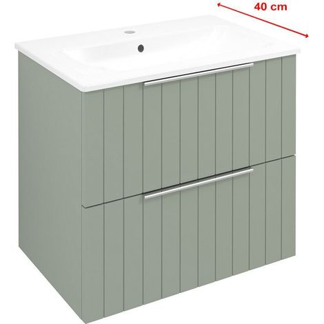 CIRASA STRIP Meuble sous-vasque 58x54x39cm, vert (1/4)