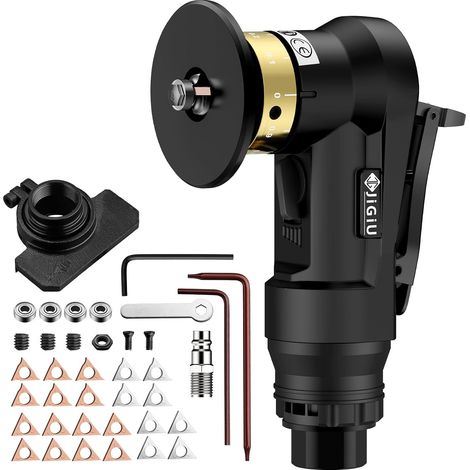 Mini Pneumatic Chamfer Machine, 30000RPM, 45° Portable Arc Angle, 1/4" Air Inlet with 22 C (1/5)