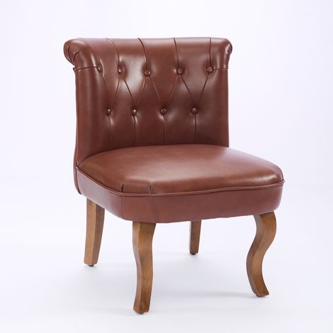 Fauteuil lounge en cuir véritable,marron – pieds en caoutchouc massif,salon confortable,fauteuil simple