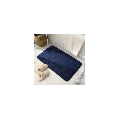 Tappetino da bagno antiscivolo in memory foam Crezuo, assorbente e lavabile.