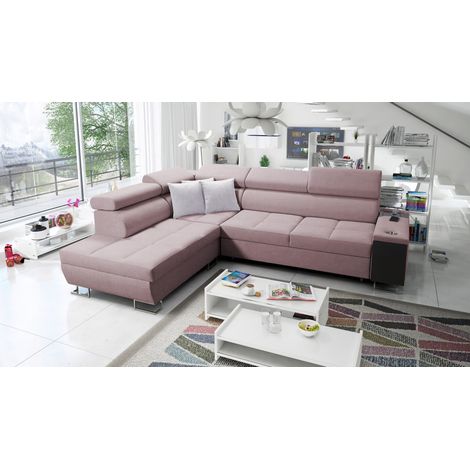 Multifunktionaler Eckschrank MORENA VII, Sawana Rosa Links (1/5)