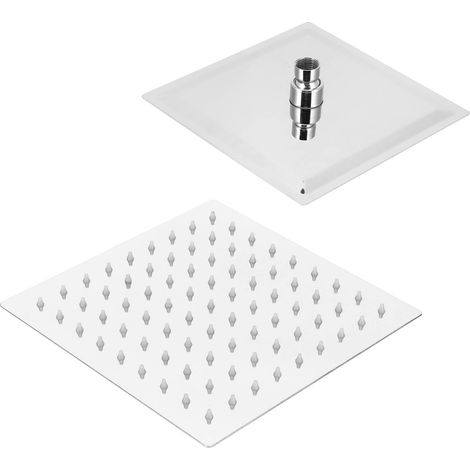 Douchette Supérieure Carrée - 20 x 20 cm - Acier Inoxydable - Raccord G1/2 Pouces - Salle De Bain (1/5)