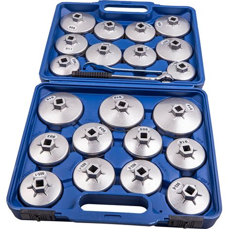 Oil Filter Wrench Socket Housing Removal Tool Cup Type 23PC for Universal Car (1/5)