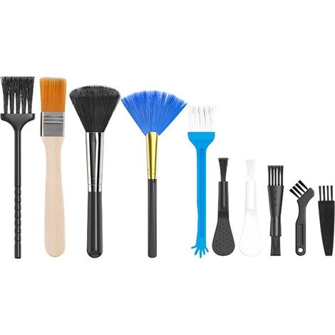 Lot de 10 pinceau brosse, nettoyant clavier en plastique nylon, nettoyant ordinateur pour le nettoyage des ordinateurs, claviers et autres appareils.