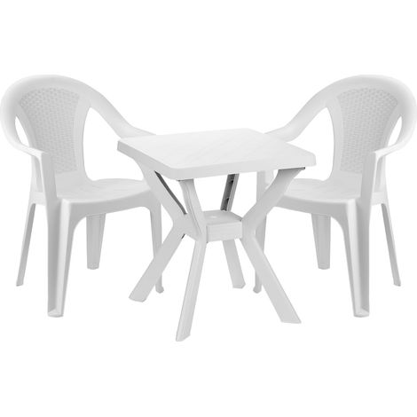 Bistrogarnitur 3-teilig Weiß-MREN023BI+2xMISC128BI (1/3)