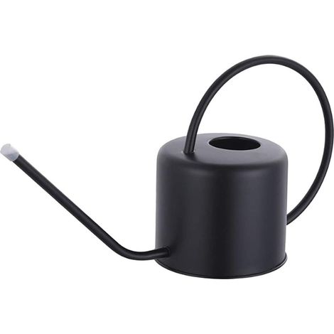 Arrosoir de jardin en acier inoxydable 1,3 L pour une utilisation intérieure et extérieure - noir (1/5)