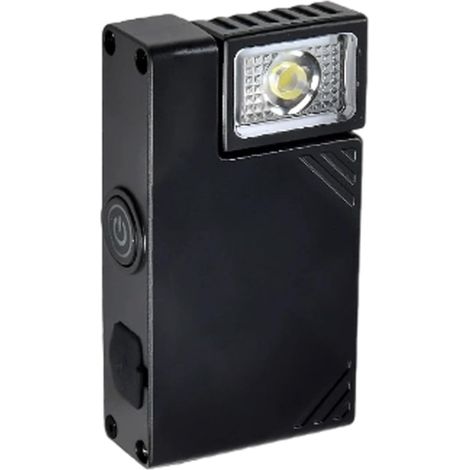 Linterna LED portátil – Linternas recargables giratorias  Mini linterna con haz brillante, linterna recargable pequeña con base magnética potente, luz para caminar, linterna