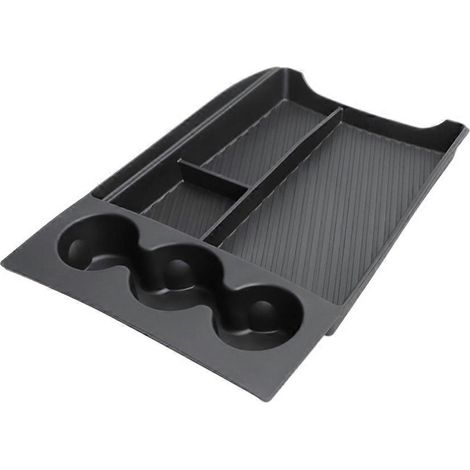Plateau organisateur inférieur de console centrale avec porte-gobelet pour Rivian R1T/R1S 2022-2024 - Accessoires de rangement pour console (1/5)