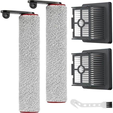 Rouleau de brosse - Accessoires compatibles avec aspirateur à sec Dreame H12 Pro - 2 rouleaux de brosse + 2 filtres + 1 brosse de nettoyage pour aspirateur Dreame H12 Pro (1/5)