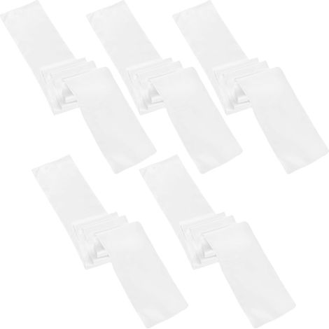 5 Pièces Chemin de Table Satin Blanc 12x108 pour Banquet (1/5)