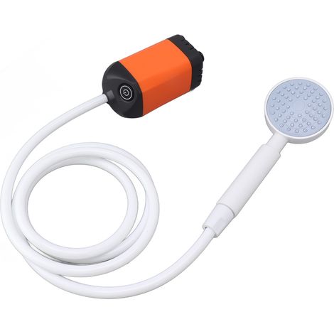 Douche électrique extérieure de camping 10 W 4800 mAh 5 V 2 A, douche à pression électrique pour le surf et la plongée, orange (1/5)