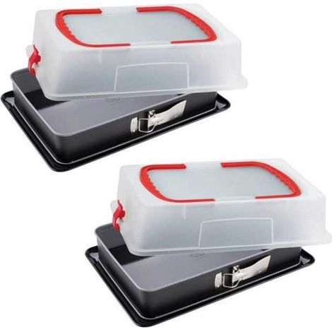 Lot de 2 moules a charniere avec couvercle - DR oeTKER - Back-Idee Kreativ - 42 x 29 cm
