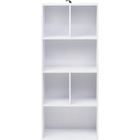Libreria scaffale a terra in MDF bianco 50 x 30 x 118 cm (1/5)