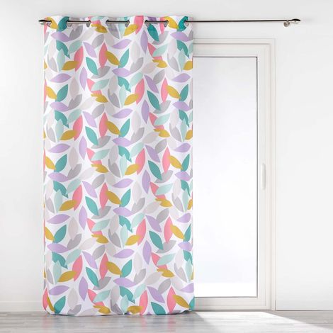 Rideau a oeillets 140 x 260 cm polyester imprime Fantasia (1/4)