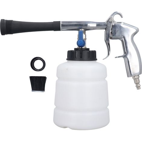 Pistolet de nettoyage de voiture, souffleur d'air comprimé avec buse de brosse, Kit de lavage à haute pression pour l'intérieur du véhicule (1/5)