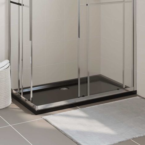 Receveur de douche rectangulaire en ABS, noir, 70 x 120 cm