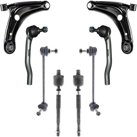 KIT BRACCIO OSCILLANTE 8 PEZZI COMPATIBILE CON HONDA JAZZ II (GD, GE3, GE2) 1.3 iDSi ( / Kit Sospensione Completo OE/OEM / Bracci Oscillanti + Testine Sterzo / Sostituzione Diretta OEM