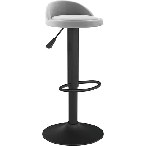 Tabouret de bar Gris clair Velours (1/5)