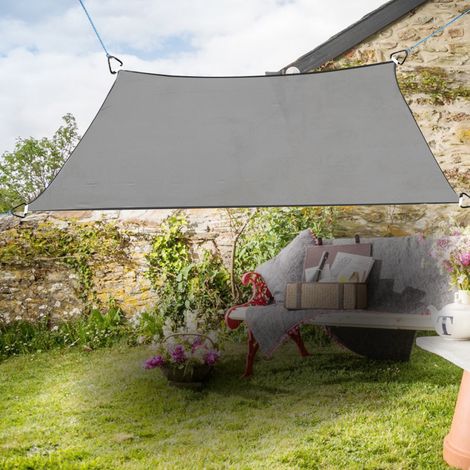 Greenbay Sun Shade Sail Garden Patio Party Sunscreen Awning Canopy 98% UV Block Square Anthracite 3.6x3.6m