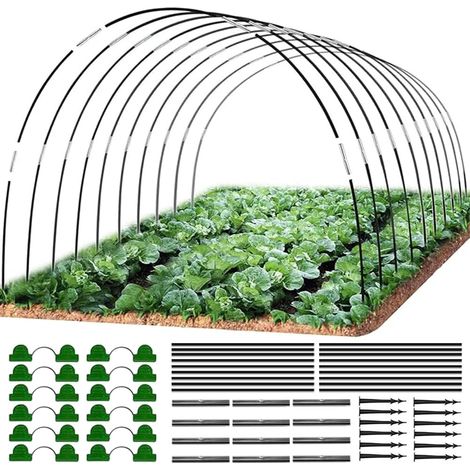 Garden Canes for Tunnel Greenhouse, Greenhouse Hoop, Garden Hoop House Kit, Frame for Garden Greenhouse, Tunnel for Greenhouse for Plant Protection (18 Pieces) (1/5)