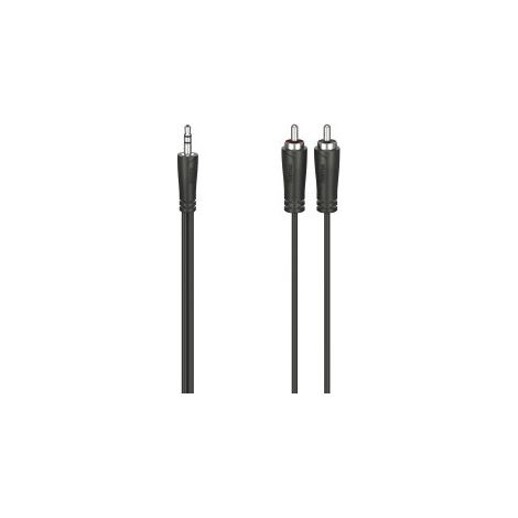 Câble audio - HAMA - 0,75m - Jack mâle 3,5mm - 2 fiches RCA mâles - Analogique (1/2)