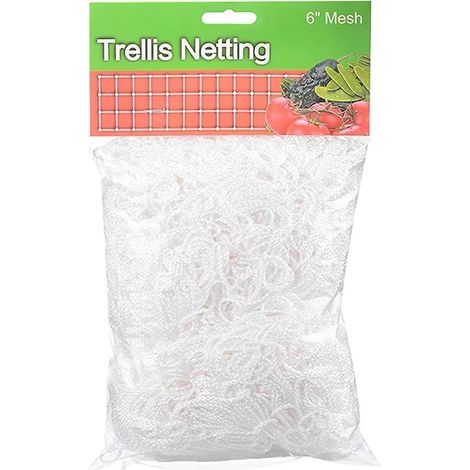 (BLANC, 1,5 x 4,5 m) Filet de support pour plantes grimpantes, treillis, accessoires de jardinage hydroponique, multi-usages (1/4)