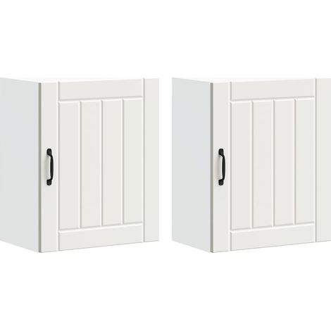 Maison Exclusive - Pensili da cucina 2 pz Lucca in Legno Multistrato Bianco