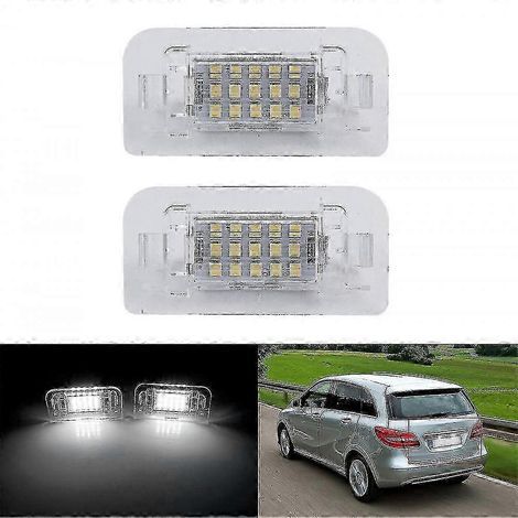 Lot de 2 éclairages LED pour plaque d'immatriculation compatibles avec Mercedes-Benz Classe B W246 W242 (CANBUS).