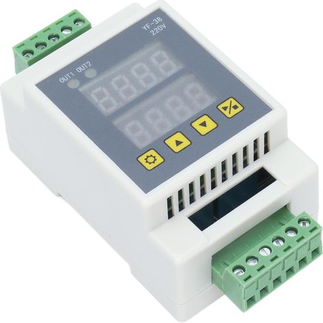 Module Relais Temporisé 2 Canaux YF-38 AC220V, Interrupteur Cyclique Multifonction avec Déclenchement par Impulsion, Planche de Contrôle pour Minuterie (1/5)
