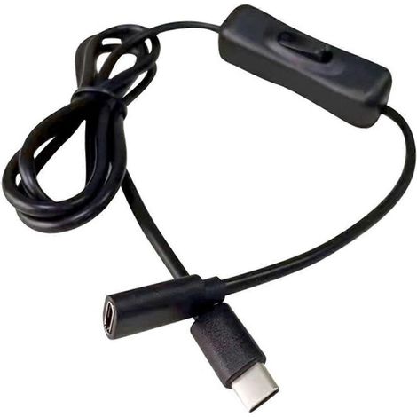 Câble d'Alimentation USB C Mâle/Femelle pour Raspberry Pi 4 - Extension 1m (1/4)